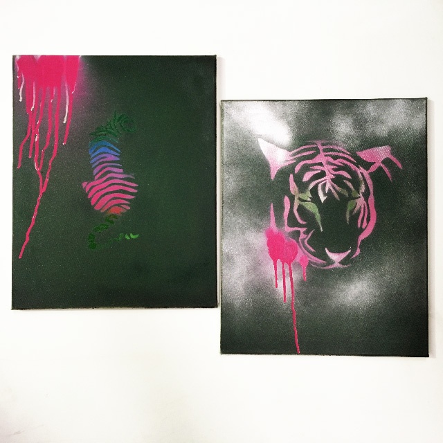 ARTWORK, Canvas - Pink Tiger 40 x 50cm